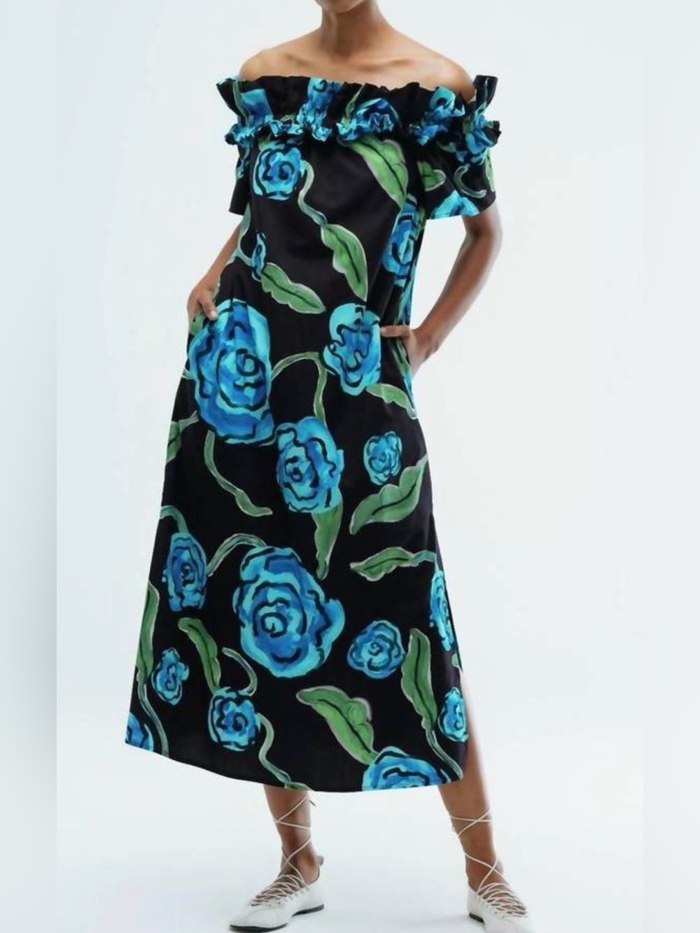 DE LORETA marisol dress in black